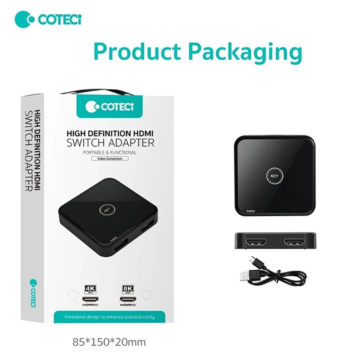 Coteci 035 4k/8k Hdmi High Definition 2.0 Switch Adapter 4K/8K
