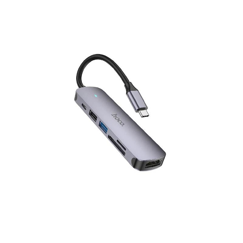 Hoco HB28 - Multi-Function Hub Converter, 6-in-1, Type-C To HDMI