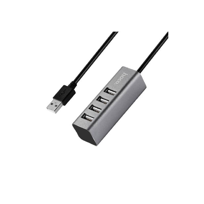 Hoco HB1 Four USB 2.0 ports hub charging and data transfer support 80cm cable circuit protection