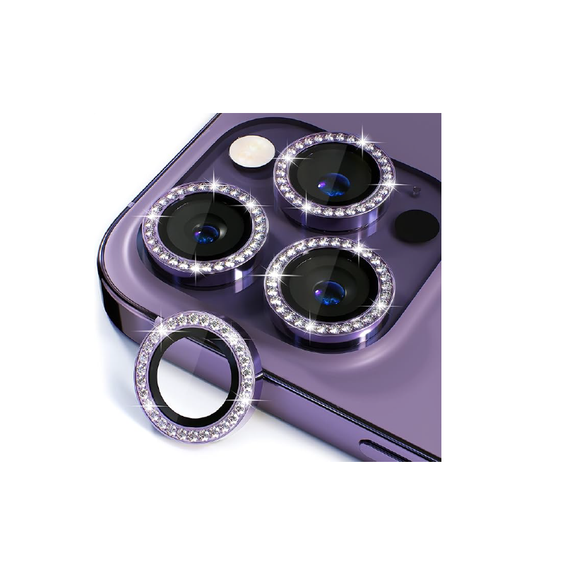 Camera Lens Protector, Camera Cover Tempered[Glitter Diamonds] 14MAX/14PRO