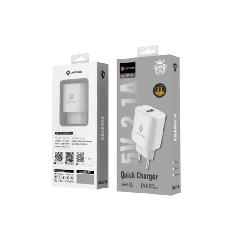 Lenyes LCH388 EU Kepala Charger Adaptor USB