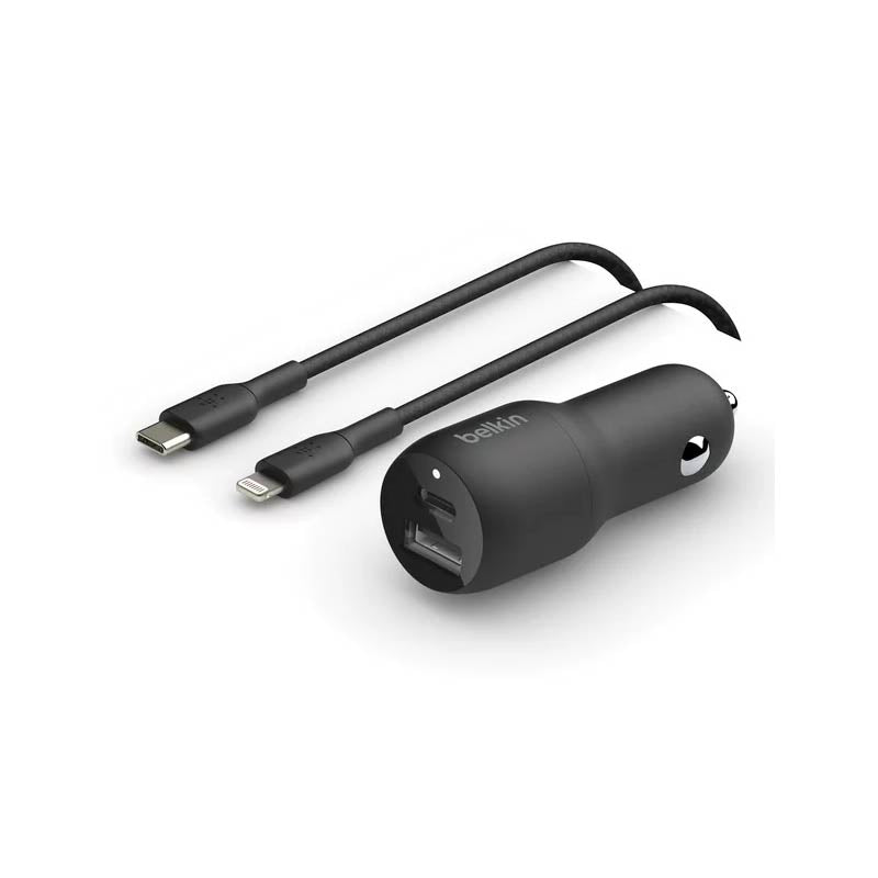 Belkin Car charger USB-C charger + USB-C cable to lighting