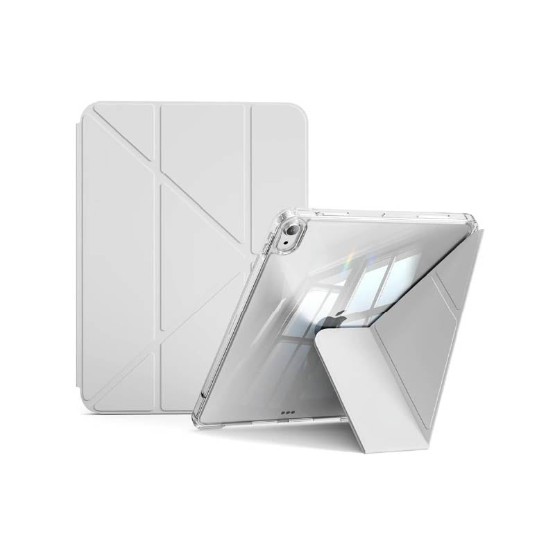 Case for iPad , Multi-Angle Y Folding Holder, Slide Rail Removable Cover, Transparent