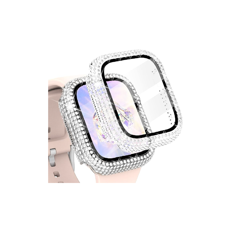 Coteci Protractive Case With Strass For Apple Watch Series 40-49mm